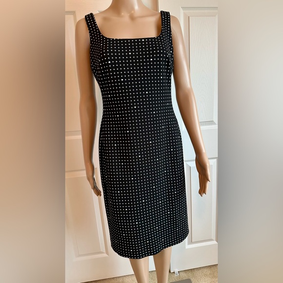 KARL LAGERFELD Black and White Midi Dress - Picture 2 of 13